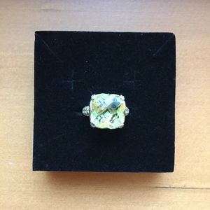 ROSS SIMONS Lemon Quartz + Yellow Sapphire Ring